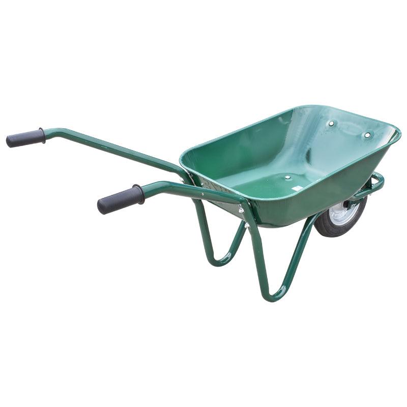 Carriola 80 Litri, Cerchione in Metallo, Gomma Piena, vasca in acciao zincato 750x510x200mm - immagine 2