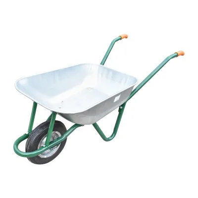 Carriola 80 Litri, Cerchione in Metallo, Gomma Piena, vasca in acciao zincato 770x560x210mm. - immagine 2