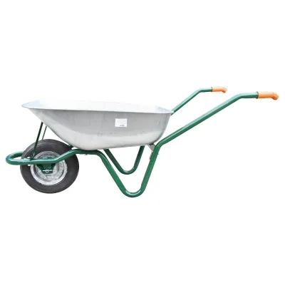 Carriola 80 Litri, Cerchione in Metallo, Gomma Piena, vasca in acciao zincato 770x560x210mm.