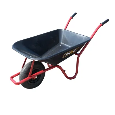Carriola con secchio in plastica da 80 litri con ruota pneumatica 400/8 e telaio in metallo THOR