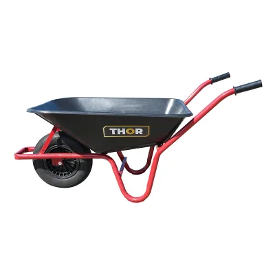 Carriola con secchio in plastica da 80 litri con ruota pneumatica 400/8 e telaio in metallo THOR - immagine 2