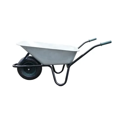 Carriola in metallo da 100L con ruota pneumatica 400/8 e secchio zincato 895x642x298mm Thor - immagine 3