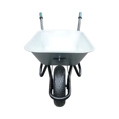 Carriola in metallo da 100L con ruota pneumatica 400/8 e secchio zincato 895x642x298mm Thor - immagine 2