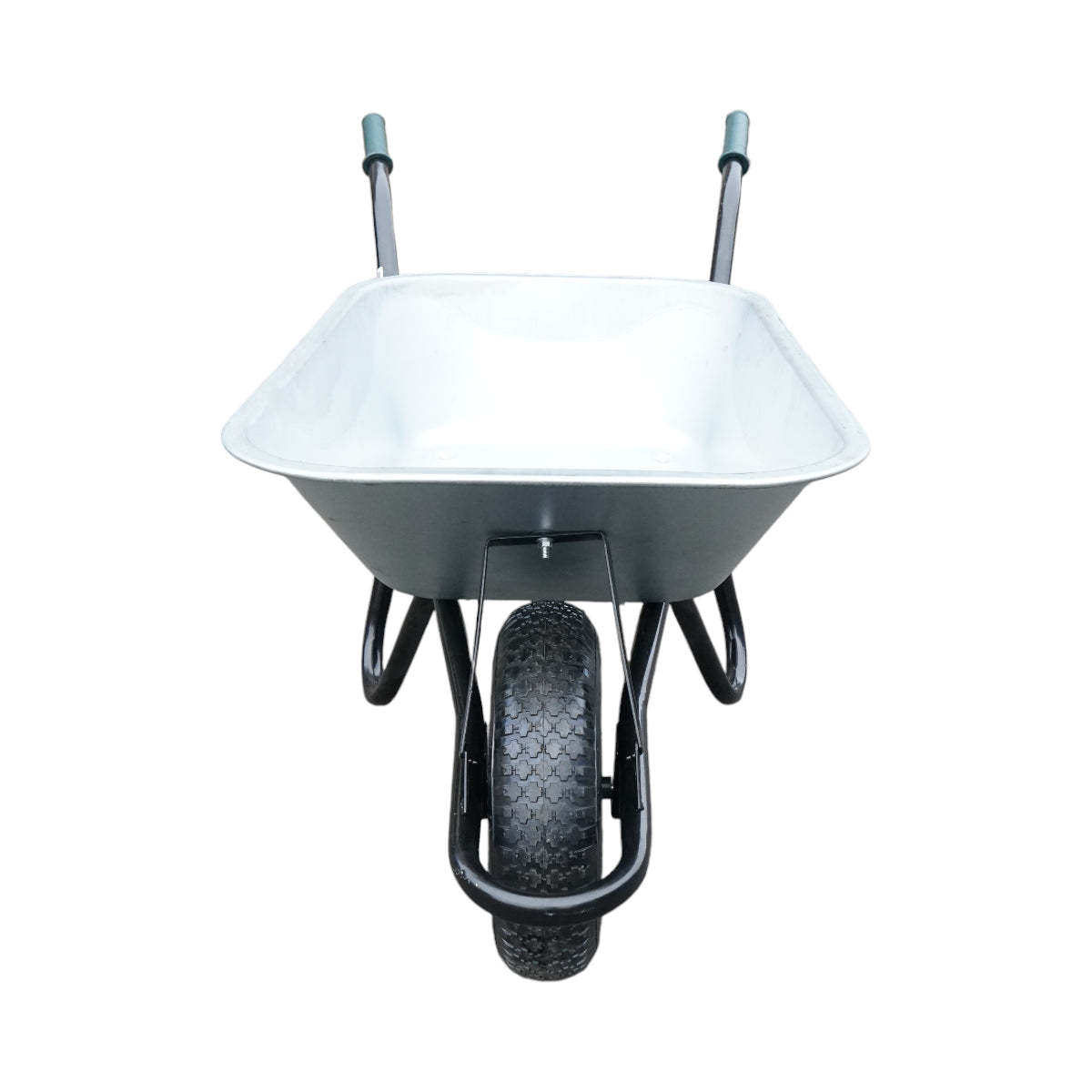Carriola in metallo da 100L con ruota pneumatica 400/8 e secchio zincato 895x642x298mm Thor - immagine 2