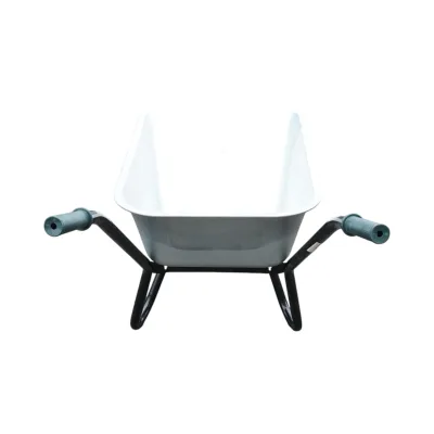 Carriola in metallo da 100L con ruota pneumatica 400/8 e secchio zincato 895x642x298mm Thor - immagine 4