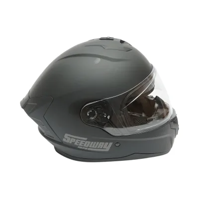 Casco integrale da moto nero con visiera trasparente, taglia L Grit - immagine 5