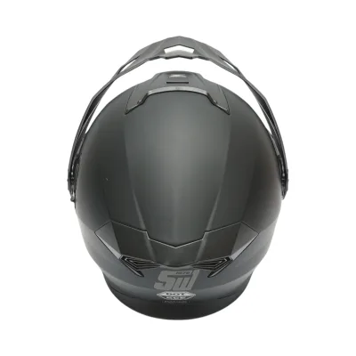 Casco integrale da motocross nero opaco con visiera trasparente e occhiali da sole, taglia L Lion - immagine 6