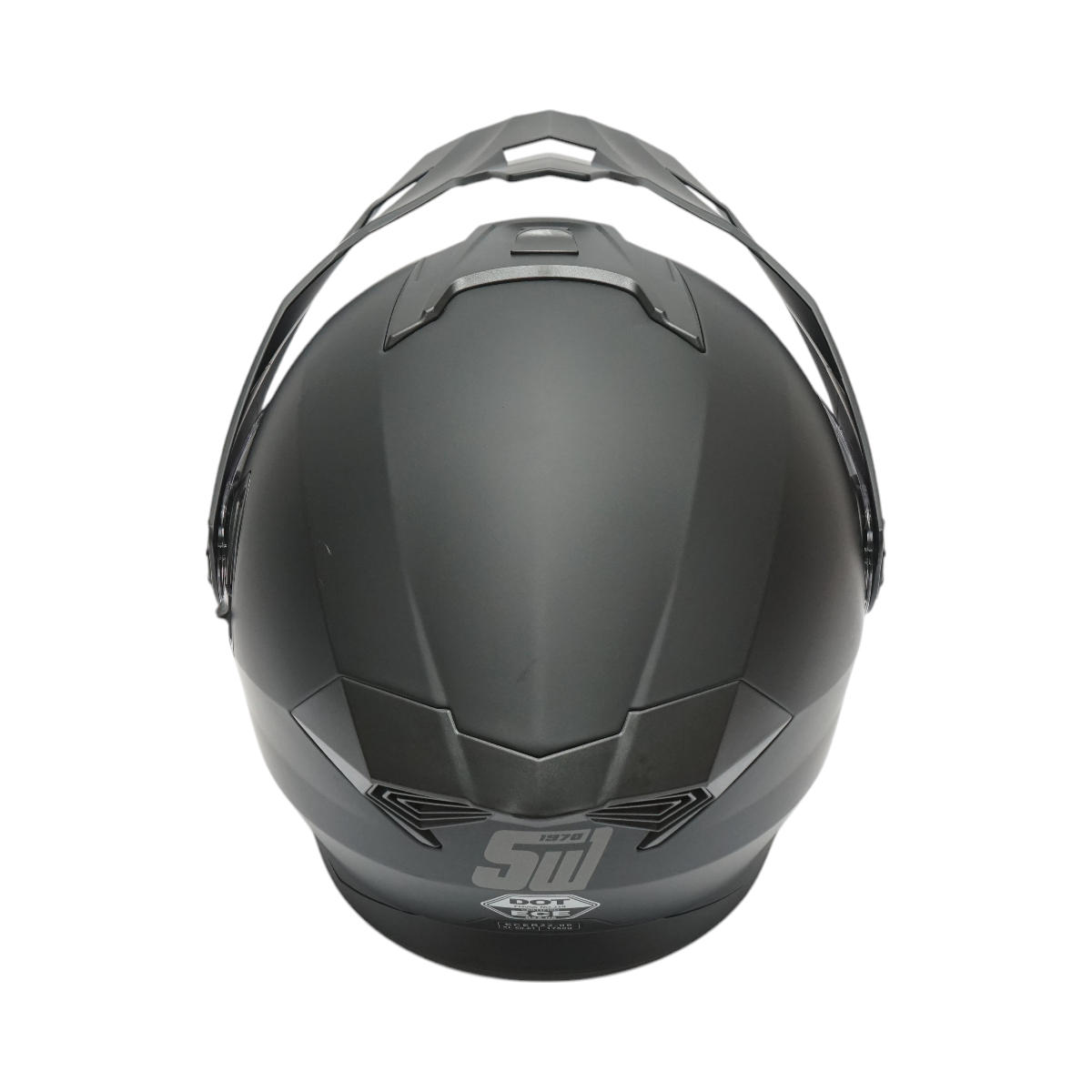 Casco integrale da motocross nero opaco con visiera trasparente e occhiali da sole, taglia L Lion - immagine 6