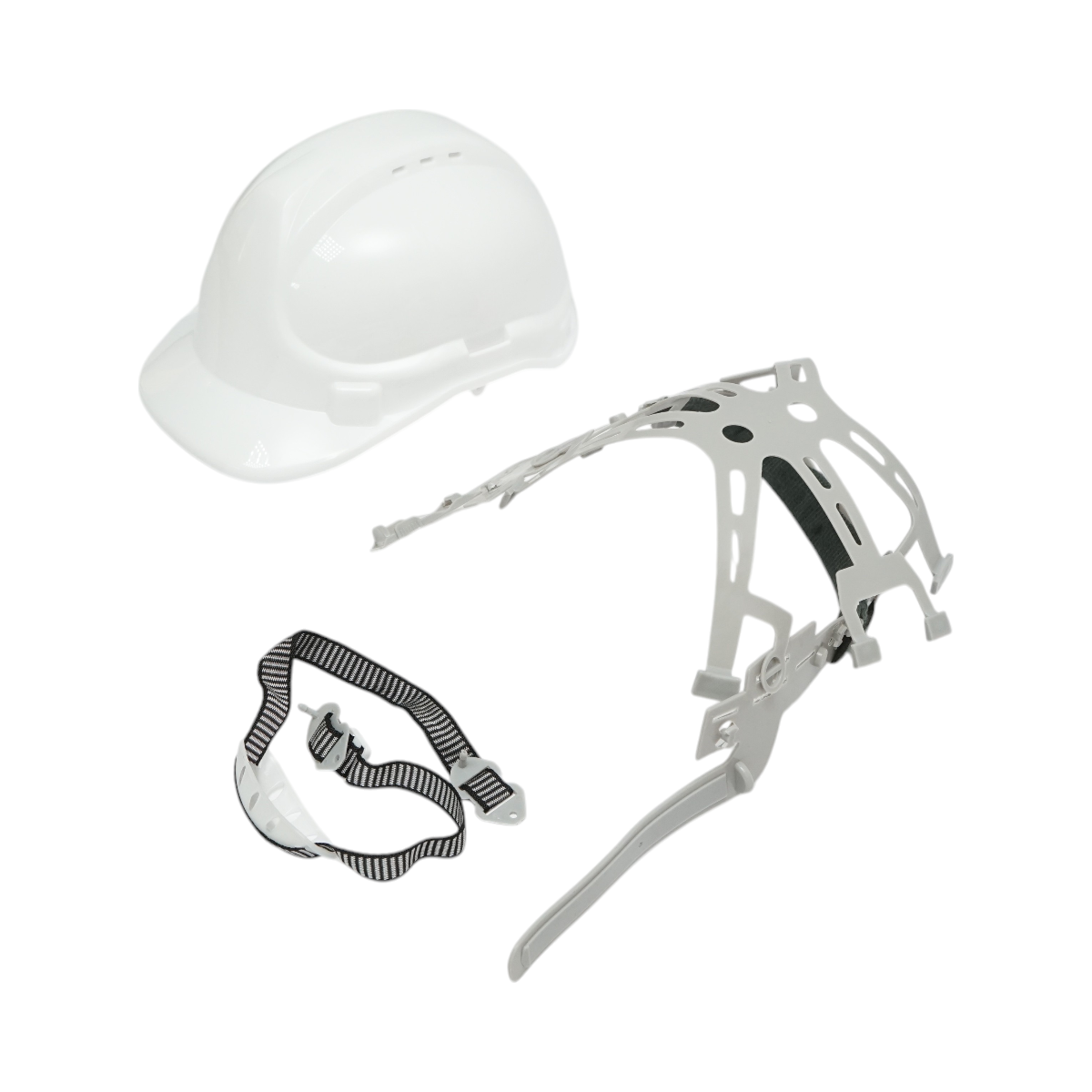 Casco ventilato regolabile 51-63 cm, bianco Crownman - immagine 2