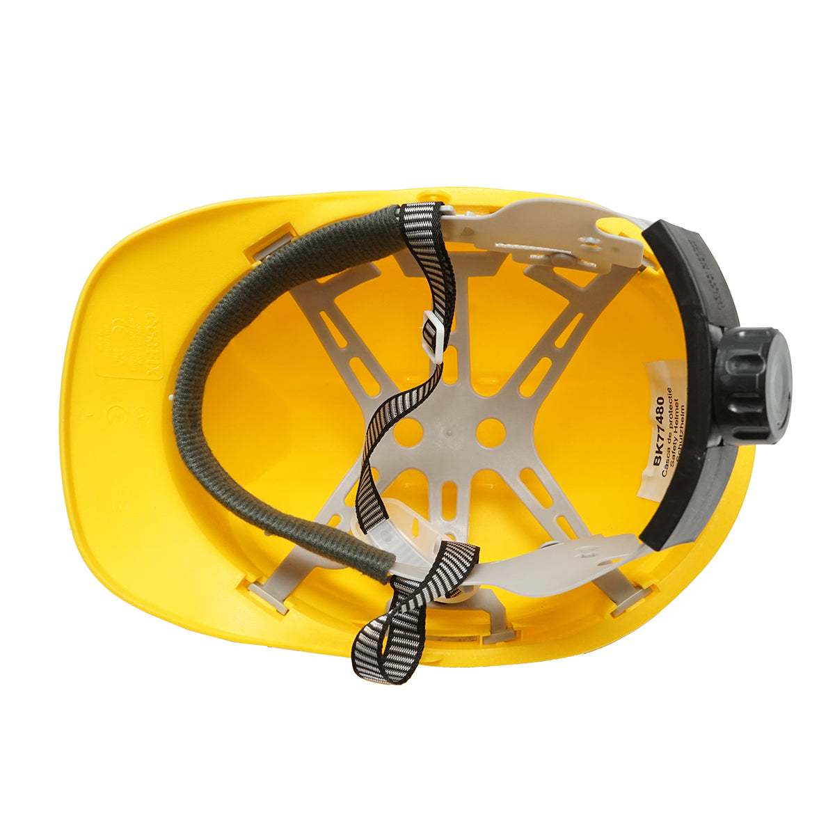Casco ventilato regolabile 51-63 cm, giallo - immagine 3