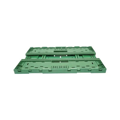 Cassa, scatola di plastica pieghevole 595x385x185mm, verde per riporre oggetti - immagine 2