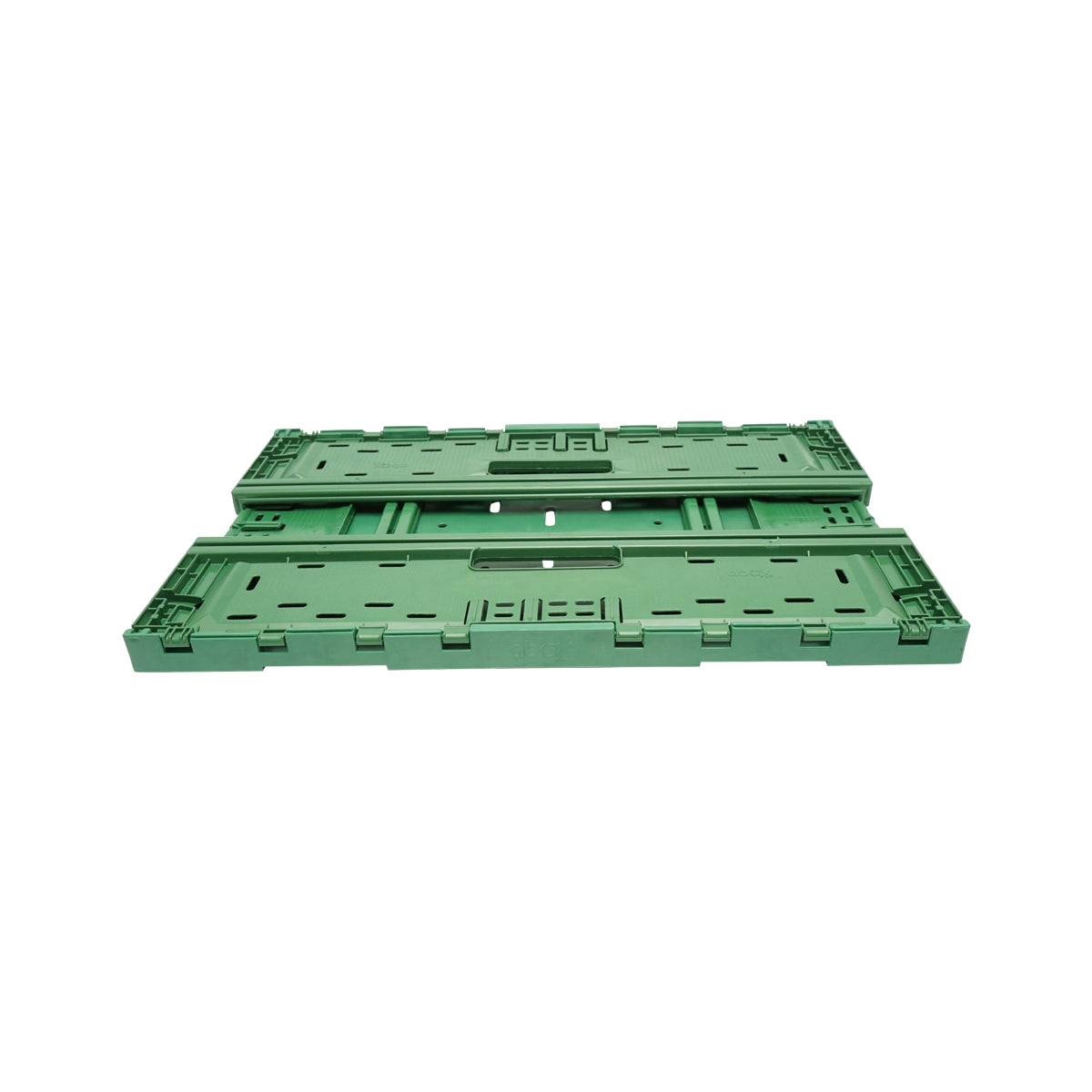 Cassa, scatola di plastica pieghevole 595x385x185mm, verde per riporre oggetti - immagine 2