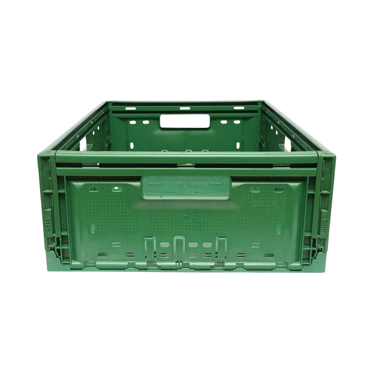 Cassa, scatola di plastica pieghevole 595x385x185mm, verde per riporre oggetti - immagine 5