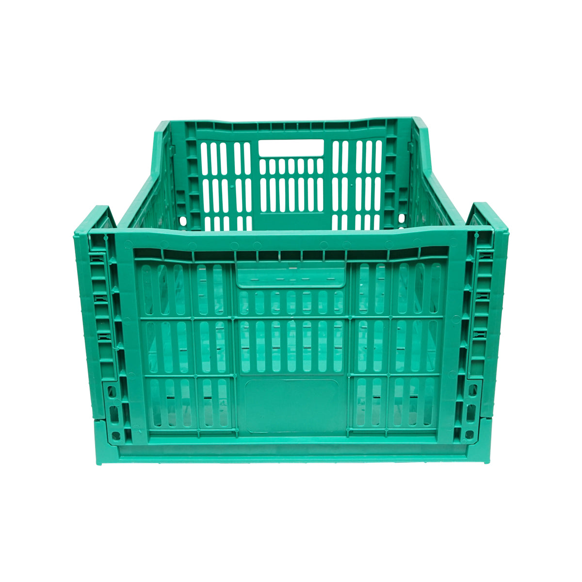 Cassa, scatola di plastica pieghevole 595x395x250mm, verde per riporre oggetti - immagine 4