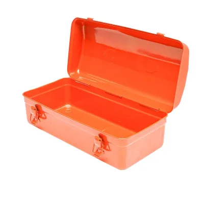Cassetta degli attrezzi in metallo arancione 430x200x160mm, Cassetta portautensili in metallo - immagine 5