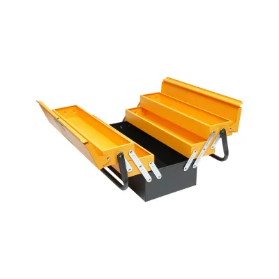 Cassetta degli attrezzi in metallo arancione 450X205X210mm, Cassetta portautensili in metallo Hoteche - immagine 4