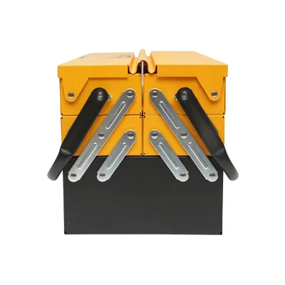 Cassetta degli attrezzi in metallo arancione 450X205X210mm, Cassetta portautensili in metallo Hoteche - immagine 3