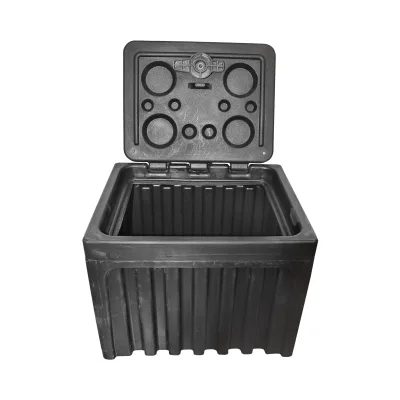 Cassetta per attrezzi senza supporto, in plastica nera 380x400x500 mm - immagine 4