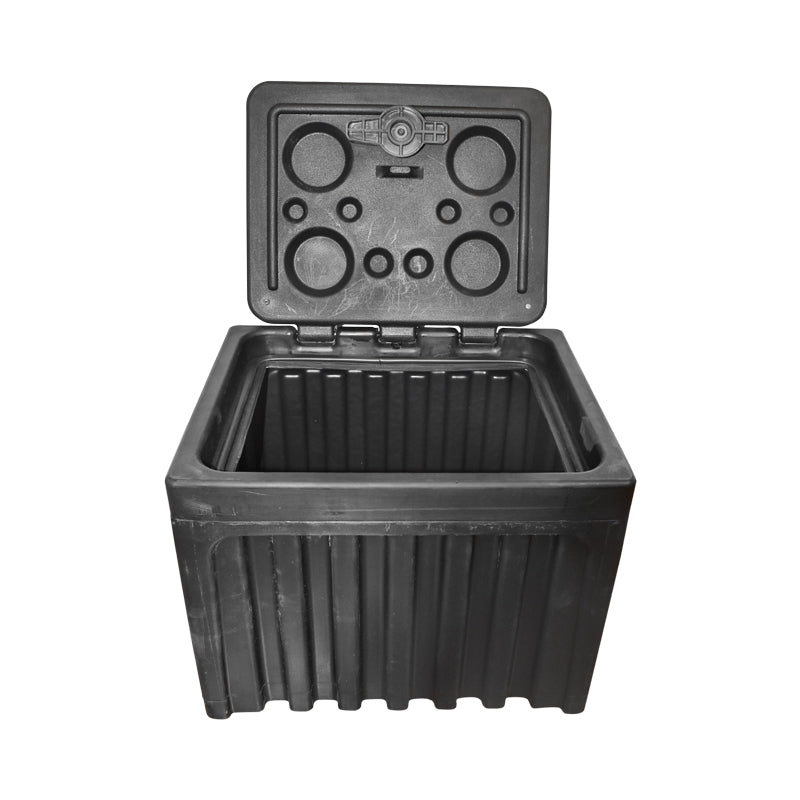 Cassetta per attrezzi senza supporto, in plastica nera 380x400x500 mm - immagine 4
