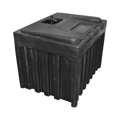 Cassetta per attrezzi senza supporto, in plastica nera 380x400x500 mm - immagine 6