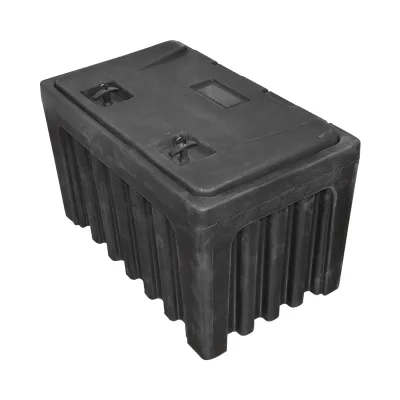 Cassetta per attrezzi senza supporto, in plastica nera 460x580x800 mm - immagine 3
