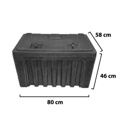 Cassetta per attrezzi senza supporto, in plastica nera 460x580x800 mm - immagine 2