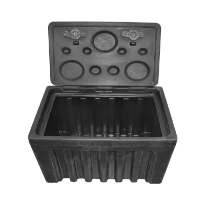 Cassetta per attrezzi senza supporto, in plastica nera 460x580x800 mm - immagine 4