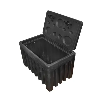 Cassetta per attrezzi senza supporto, in plastica nera 460x580x800 mm - immagine 6
