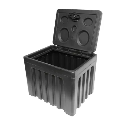 Cassetta per attrezzi senza supporto, in plastica nera 468x470x600 mm - immagine 6