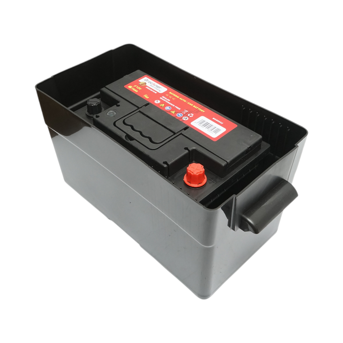 Cassetta per batteria auto 12V con voltmetro DC 6–30V, interruttore di alimentazione 100A, presa accendisigari, display LCD, 2 porte USB, 350 × 180 × 200 mm. - immagine 5