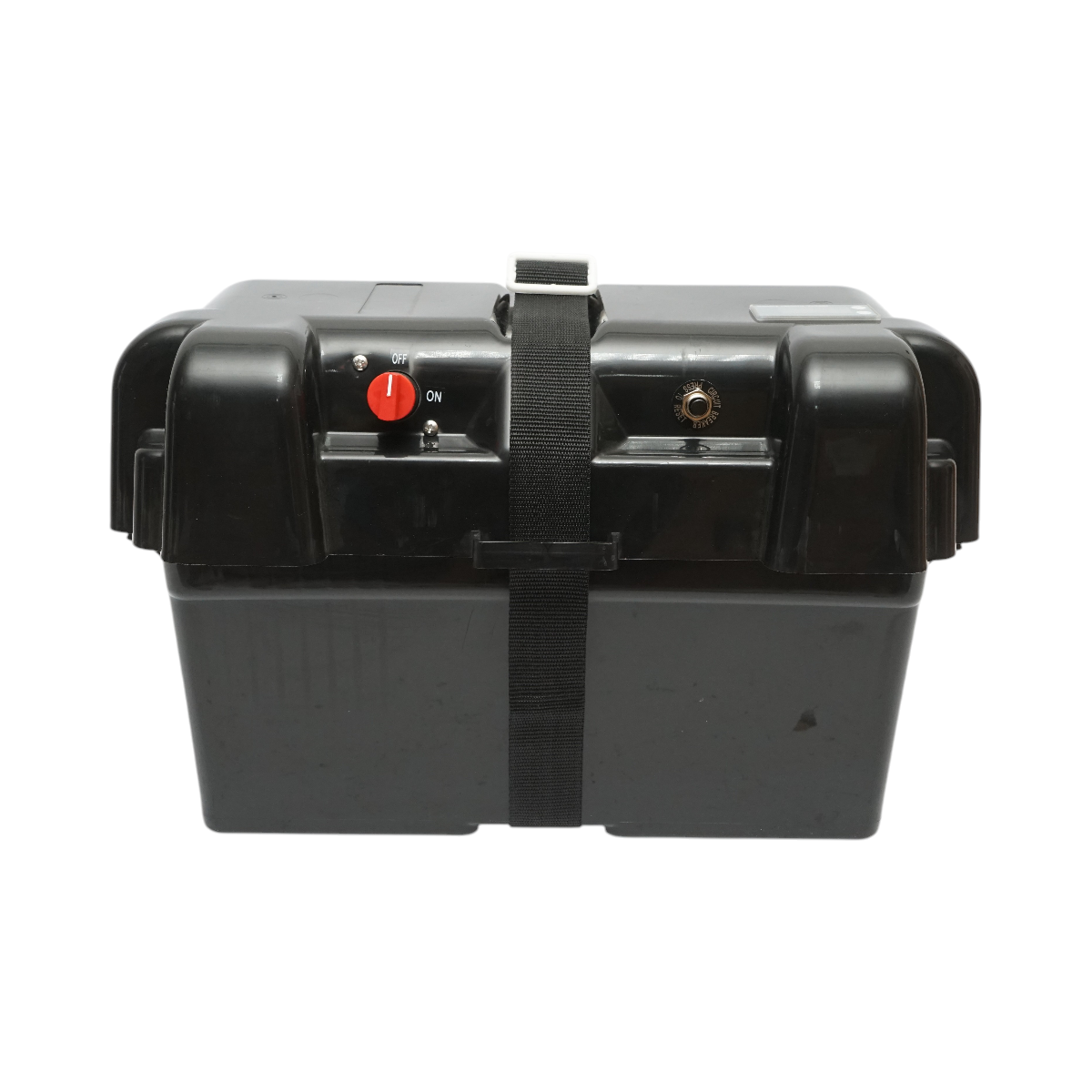 Cassetta per batteria auto 12V con voltmetro DC 6–30V, interruttore di alimentazione 100A, presa accendisigari, display LCD, 2 porte USB, 350 × 180 × 200 mm. - immagine 2