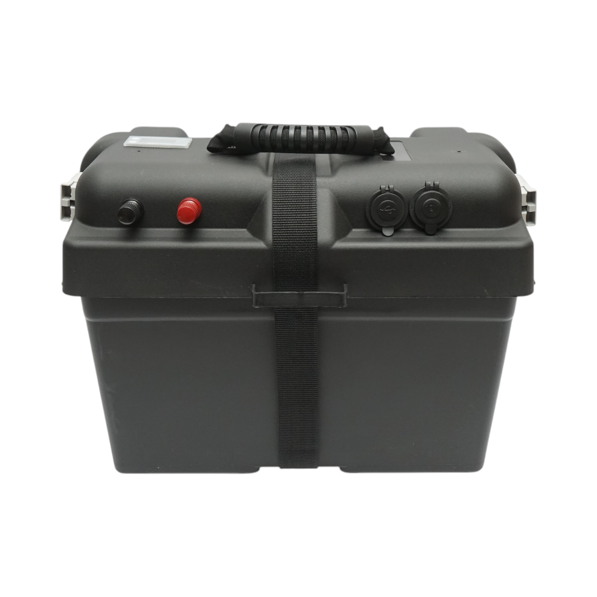 Cassetta per batteria auto 12V con voltmetro DC 6–30V, interruttore di alimentazione 100A, presa accendisigari, display LCD, 2 porte USB, 360 × 180 × 235 mm. - immagine 6