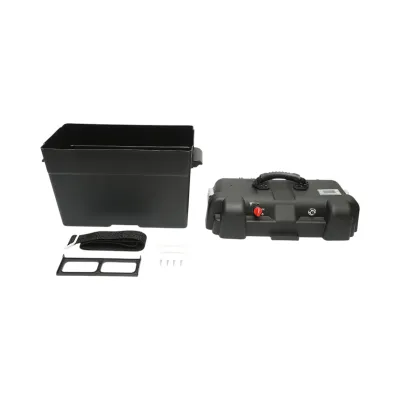 Cassetta per batteria auto 12V con voltmetro DC 6–30V, interruttore di alimentazione 100A, presa accendisigari, display LCD, 2 porte USB, 360 × 180 × 235 mm. - immagine 3