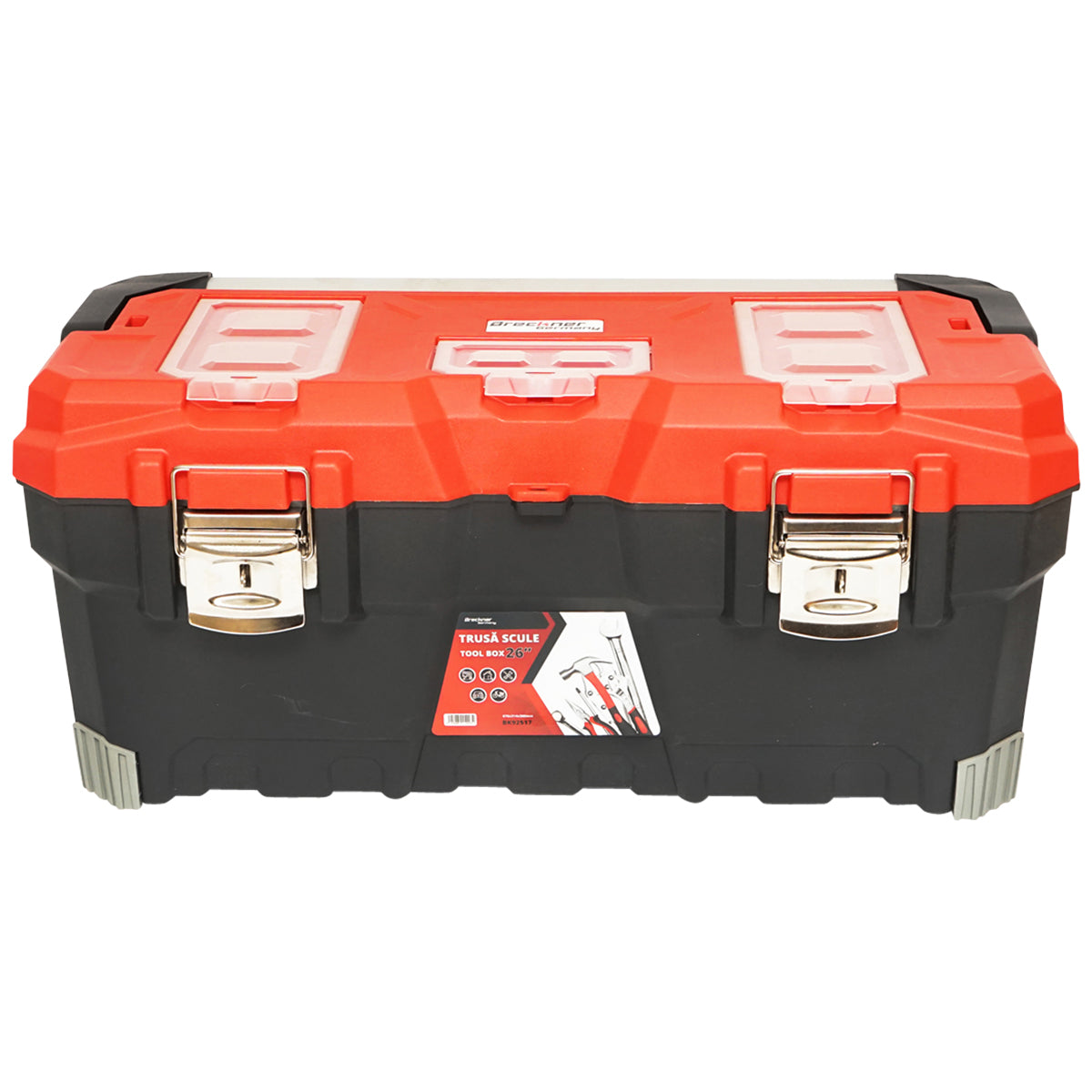 Cassetta portautensili professionale con manico in alluminio 676x314x300 mm – Breckner Germany - immagine 3