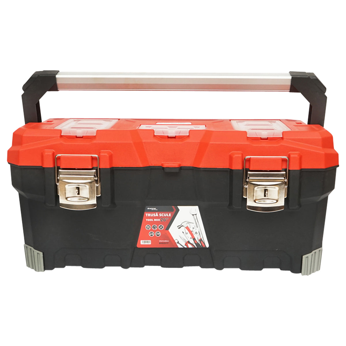 Cassetta portautensili professionale con manico in alluminio 676x314x300 mm – Breckner Germany - immagine 4