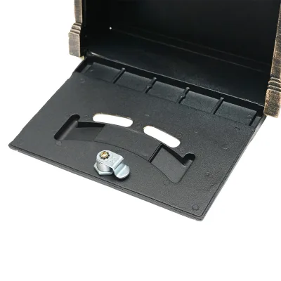 Cassetta postale antica dorata 410X260X90mm con 2 chiavi e accessori di fissaggio - immagine 6