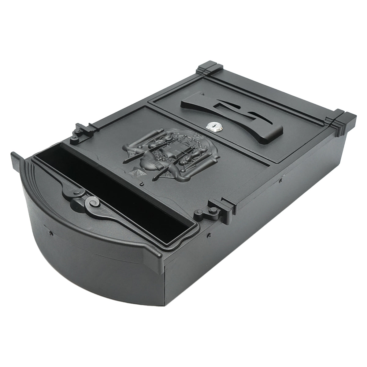 Cassetta postale Everest, nero antracite 410X260X90mm con 2 chiavi e accessori di fissaggio - immagine 3