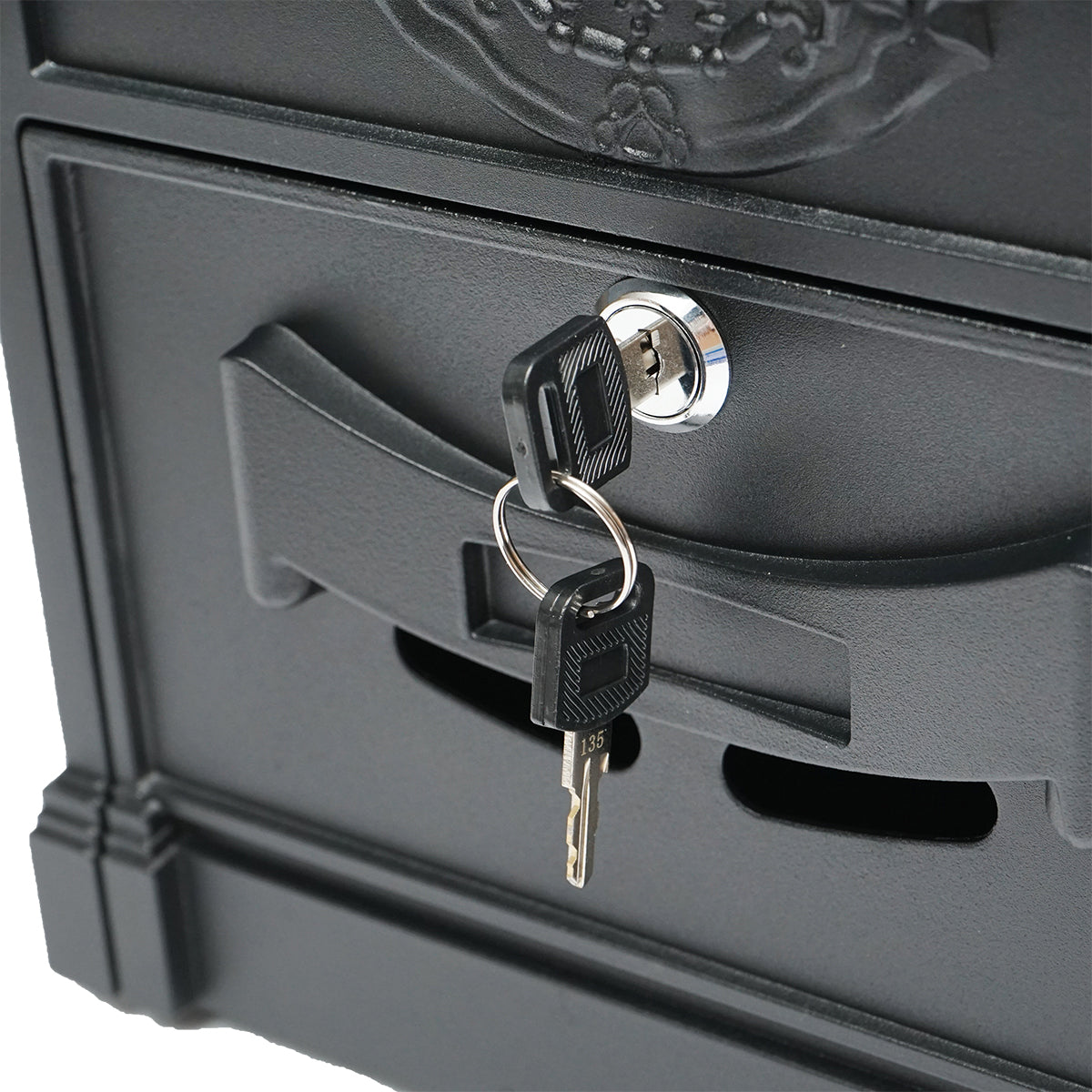 Cassetta postale Everest, nero antracite 410X260X90mm con 2 chiavi e accessori di fissaggio - immagine 5