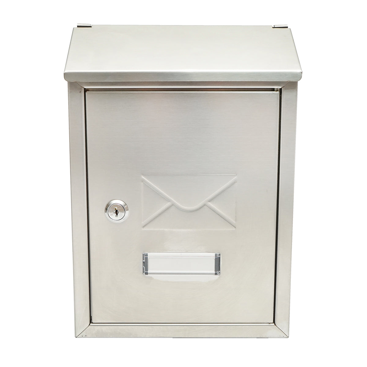 Cassetta postale in acciaio inox 320X230X90mm con 2 chiavi e accessori di fissaggio