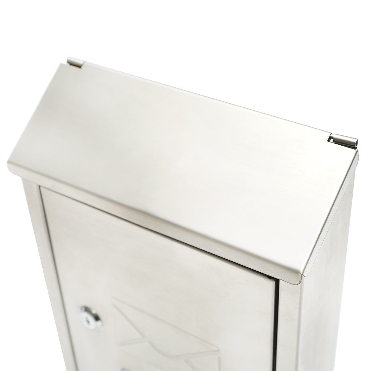 Cassetta postale in acciaio inox 320X230X90mm con 2 chiavi e accessori di fissaggio - immagine 5