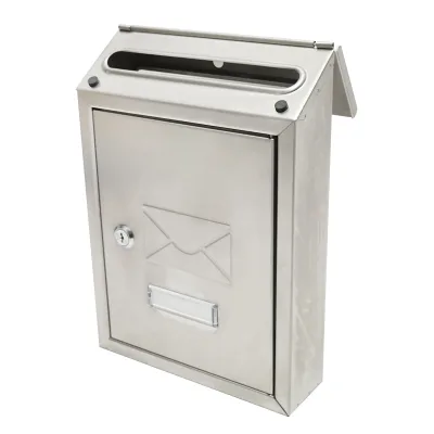 Cassetta postale in acciaio inox 320X230X90mm con 2 chiavi e accessori di fissaggio - immagine 2