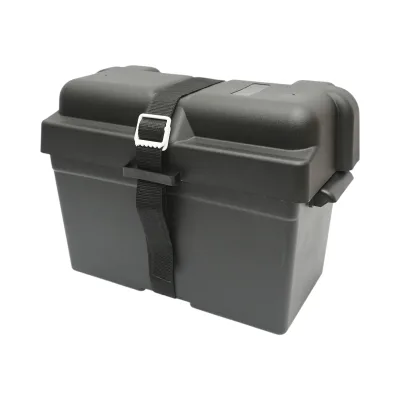 Cassetta universale per batteria auto 12V, 360 × 180 × 235 mm.