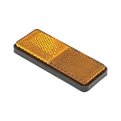 Catadiottrico  rettangolare con adesivo, 90x32 mm, giallo laterale, Breckner Germany - immagine 3