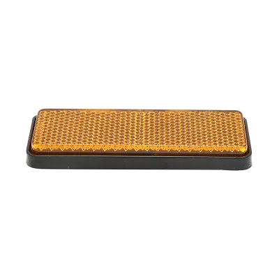 Catadiottrico  rettangolare con adesivo, 90x32 mm, giallo laterale, Breckner Germany - immagine 2