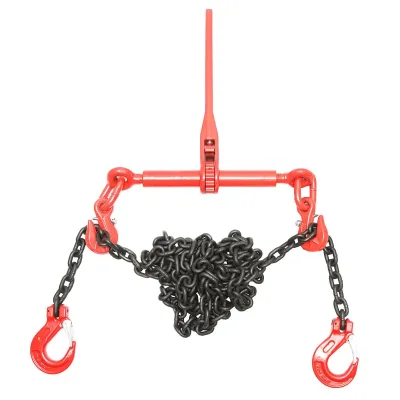 Catena di ancoraggio con tenditore a cricchetto, 4T, lunghezza 4m, spessore 8mm - immagine 6