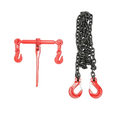 Catena di Ancoraggio con Tenditore a Cricchetto, Capacità 6,3T, Lunghezza 4m, Spessore Maglia 10mm - immagine 3