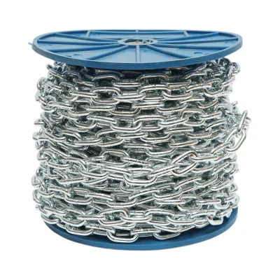 Catena elettrozincata 4,7x19x17mm DIN5685A 30m/rotolo tamburo di plastica