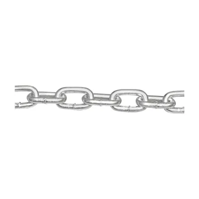 Catena elettrozincata 7,9x32,3x30mm DIN5685A 10m/rotolo tamburo di plastica - immagine 2