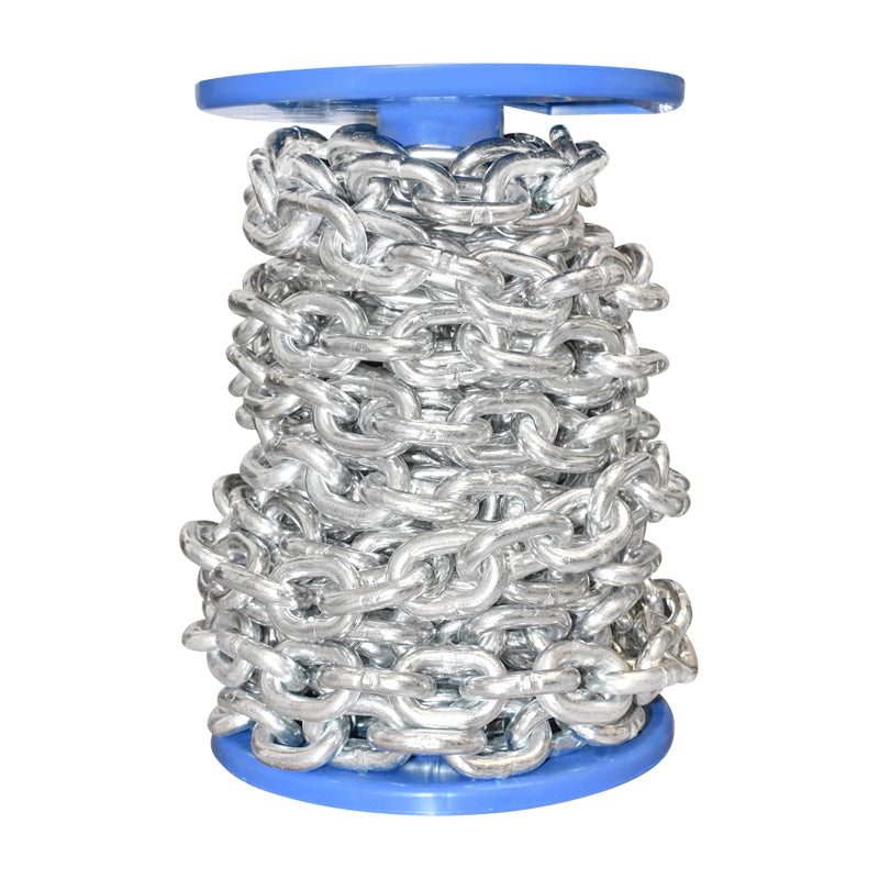 Catena elettrozincata DIN766 fi10 10m/rotolo tamburo di plastica - immagine 3