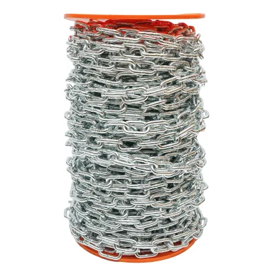 Catena in acciaio zincato con maglia media 5,5mmx50m
